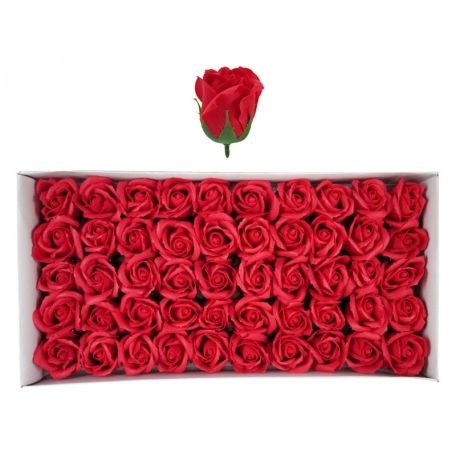 Piros virágzó szappanrózsa 50 db 6 cm