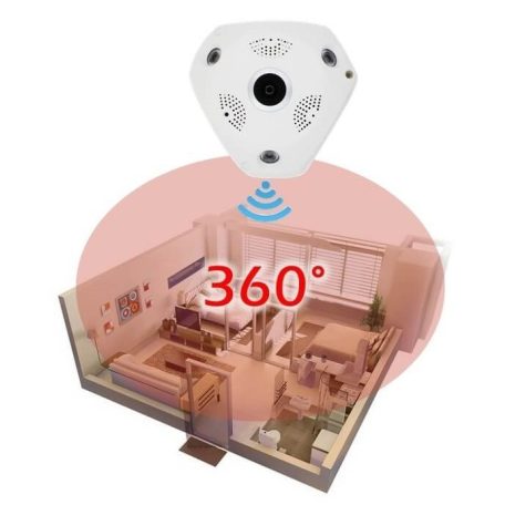 360°-os WiFi-s HD Megfigyelő Panoráma Kamera 